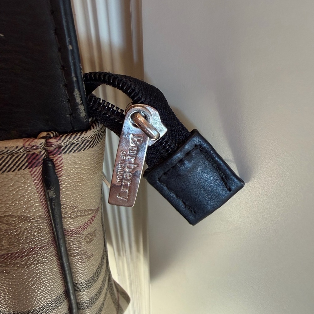 Burberry Plaid Shoulder Bag - Black and Cream - Picture 2 of 9